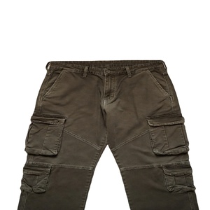 Pantalones Cargo de Lona de Algodón para Hombre, Corte Recto, Cintura Media, Antiarrugas, Transpirables, con Múltiples Bolsillos, Proveedor OEM de Ropa Urbana - Product Image 2