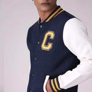 Chaquetas Varsity de Invierno para Hombre con Bordado, Cuello Alto, Logotipo Frontal Personalizado, 100% Transpirables, Alta Calidad, Precio al por Mayor - Product Image 5