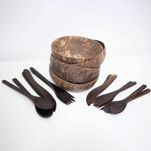 ชุดช้อนส้อมมีดไม้มะเกลือชุดช้อนส้อมไม้สีดำเครื่องใช้ในครัวคุณภาพพรีเมี่ยมจากเวียดนาม - Product Image 3