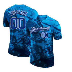 Cheap Low MOQ Men's Soccer Jersey Crew Neck Digital Print Custom Team Name High Quality 100% Polyester 240g/260g Fabric <b>Weight</b> - Product Image 4