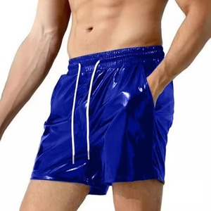 Men's Bright <b>Leather</b> Shorts Men's Casual Three-color Shorts Men's Beach Casual <b>Pants</b> - Product Image 6