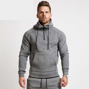 Sudadera con capucha recortada de gran tamaño personalizada de alta calidad para hombre, Sudadera con capucha de algodón pesado, pantalones con capucha de 500GSM - Product Image 1