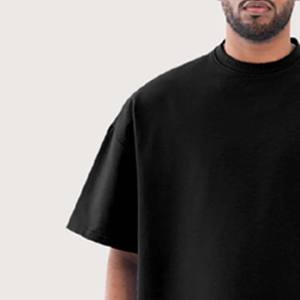 Camiseta de Algodón 100% de Marca de Lujo Premium Fear Men, Camisetas Hip Hop Extra Grandes Personalizadas con Logotipo Bordado, Tejido de Punto - Product Image 3