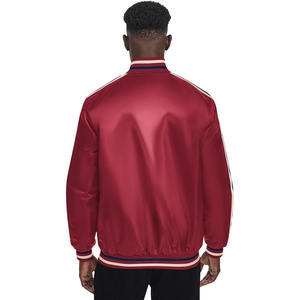 แจ็กเก็ตผ้าซาตินสำหรับผู้ชายเสื้อแจ็กเก็ตผ้าซาตินทีมโรงเรียนปักโลโก้แบรนด์ตามสั่ง - Product Image 4