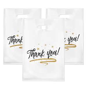 Sac à provisions en plastique découpé à l'emporte-pièce avec poignée robuste Matériaux recyclés pour une utilisation au supermarché dans les chaussures/cadeaux - Product Image 2