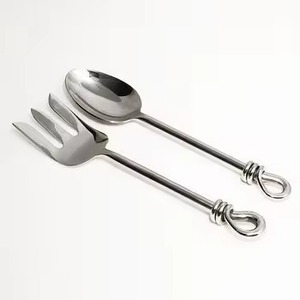 premium quality handcrafted metal <b>salad</b> <b>server</b> set for modern kitchen dining and serving experience - Product Image 3