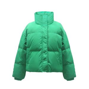 Veste d'hiver courte et colorée pour femme, coupe-vent, confortable, en duvet, style tendance - Product Image 1