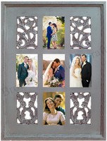 Cadre photo multi-images en bois de manguier rustique Design de montage mural en gros pour la maison ou le bureau Prix bon marché