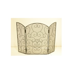 Écran de cheminée, écrans de cheminée pliables en fer forgé à 3 panneaux pour bois - Product Image 2