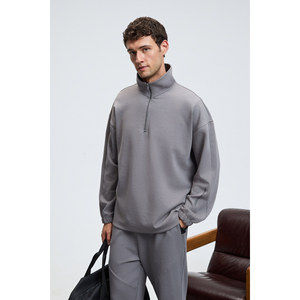 Sweat-shirt à col montant imprimé à demi-zip pour homme GRIMELANGE EDISON - Product Image 3