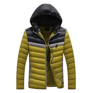 Doudoune matelassée personnalisée pour homme bandana d'hiver chaud et à la mode en denim léger manteaux à bulles veste à manches longues - Product Image 5