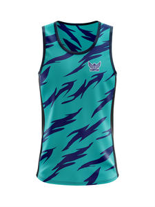 Camiseta sin mangas atlética personalizada para hombre, nuevo diseño, camiseta de entrenamiento de verano, camisetas sin mangas para correr con estampado de estilo informal Unisex de punto sin costuras - Product Image 6