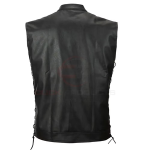 Gilet en cuir d'hiver pour homme personnalisé - Respirant, imperméable, coupe-vent, vêtement d'extérieur décontracté, durable, disponible en gros - Product Image 2