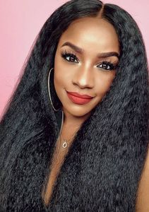 Yaki perruque droite 360 dentelle frontale HD perruques de <span class=keywords><strong>cheveux</strong></span> humains 360 pleine dentelle crépus droite dentelle avant perruques de <span class=keywords><strong>cheveux</strong></span> humains - Product Image 5