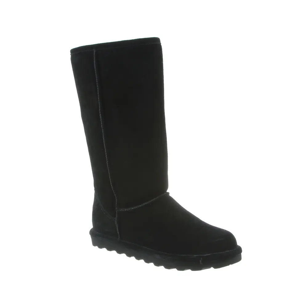 High Quality Elle Tall Black (5-13)Cow Suede Upper Wool Blend Lining with Rubber Sole Winter Shoes for Ladies