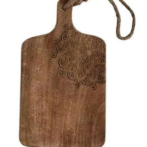 Tabla de Cortar de Madera de Acacia de Primera Calidad con Mango, Tabla para Servir Queso, Hecha a Mano, Duradera, Apta para Lavavajillas - Product Image 1