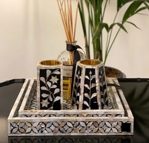 Quemador de incienso multicolor con diseño de Zig Zag, incrustaciones de perlas Madre, Material de semilla perfumada, tapón de anís estrellado para difusor de oficina y hogar - Product Image 1
