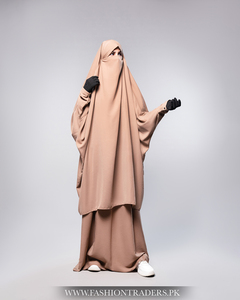 Conjunto de Dos Piezas de Jilbab Sólido al por Mayor para Mujer, Ropa Islámica Modesta, 100% Poliéster, Suministro Directo de Fábrica para Pedidos al por Mayor - Product Image 6
