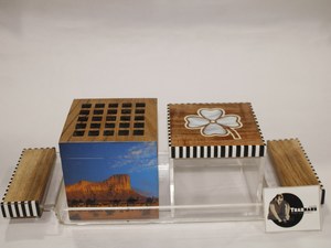 Acrylic <b>Bakhoor</b> <b>Burner</b> Tray Sets <b>Electric</b> Scented Incense <b>Burner</b> with Wood Material Traditional Arabian Design Ramadan Gift - Product Image 6