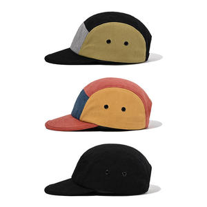 หมวกแก๊ปผ้าลูกฟูก6สีแบบปะต่อสไตล์คลาสสิกปีกโค้งไม่มีโครงสร้างออกแบบได้เองพิมพ์โลโก้แบบลำลองสำหรับผู้ชาย - Product Image 3