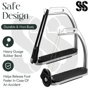 Estribos de Seguridad para Caballos de Alta Calidad, Duraderos, Antideslizantes, Cómodos, Ligeros, de Aluminio, Personalizables, Servicio OEM - Product Image 2