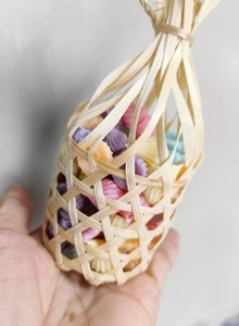 Caja de regalo tejida de bambú hecha a mano, cesta pequeña ecológica para boda, cumpleaños, fiesta de Navidad, embalaje de recuerdo - Product Image 5