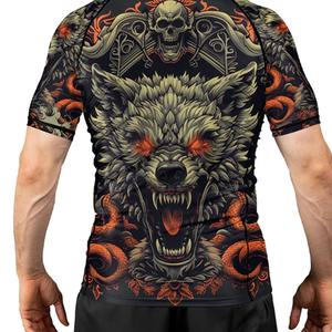 Qualité supérieure OEM Rash Guard Hommes Sublimation Imprimé Spandex Gym Fitness Surf Plongée Rash Guard Pour Hommes - Product Image 5