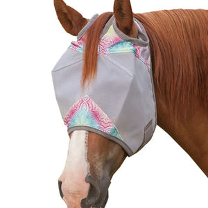 Orejas de malla Anti-mosquito Precio de fábrica Equipo UV Protección de caballos Cara Mosca cálida Caballo ecuestre Máscara de moscas - Product Image 5