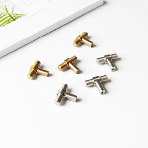 Modern Midcentury T Bar Cabinet <b>Knobs</b> <b>Brass</b> Base Dresser Drawer Pulls Wardrobe Handle Hardware for Furniture - Product Image 2