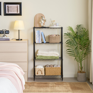 MZG Compact Size 1000 lbs 4 Tier <b>Shelf</b> Metal Storage <b>Shelves</b> Steel <b>Wire</b> Shelving Rack for Living Room - Product Image 2