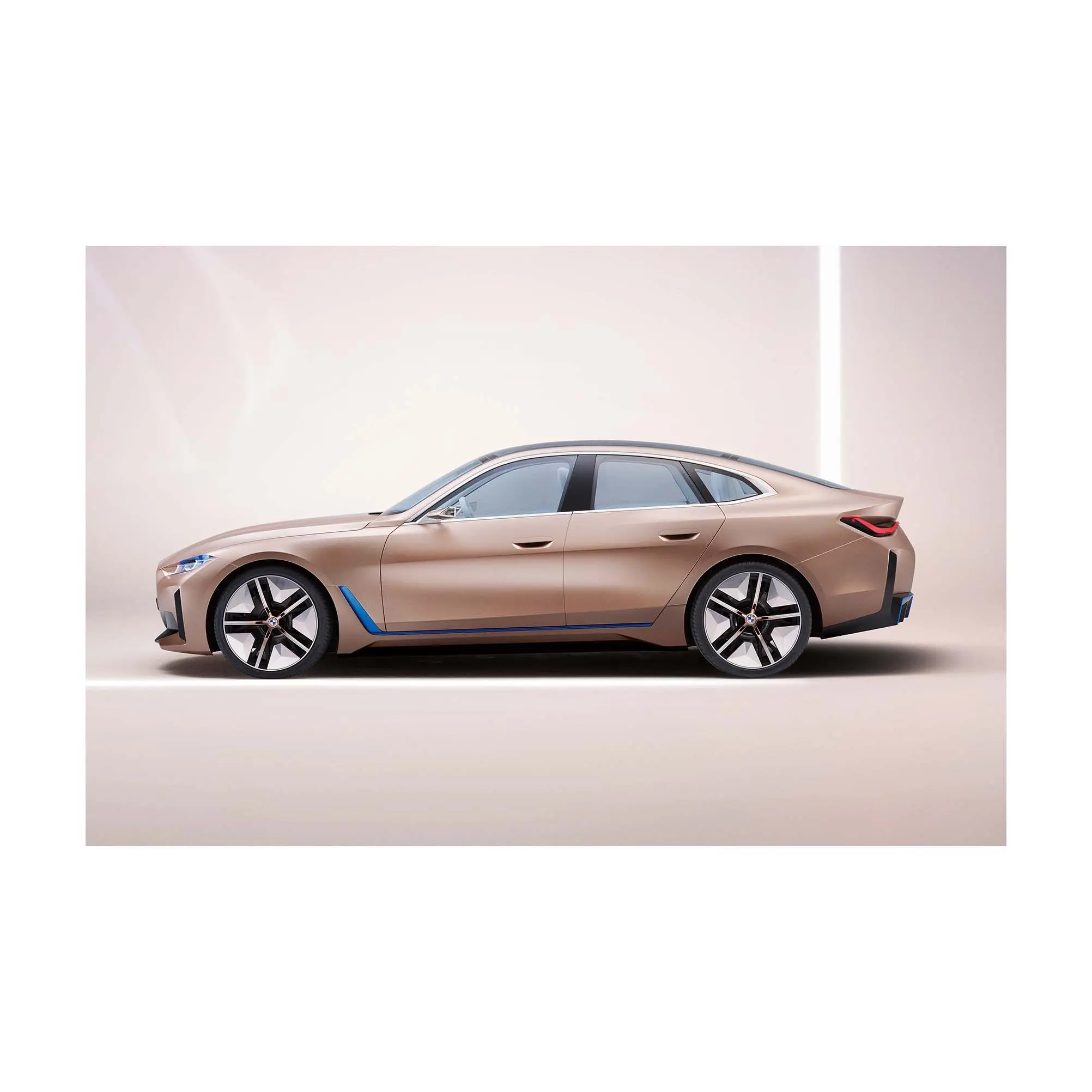 Motorut tangan kiri BMW Concept i4 2019, Coklat Hitam INTERIOR abu-abu