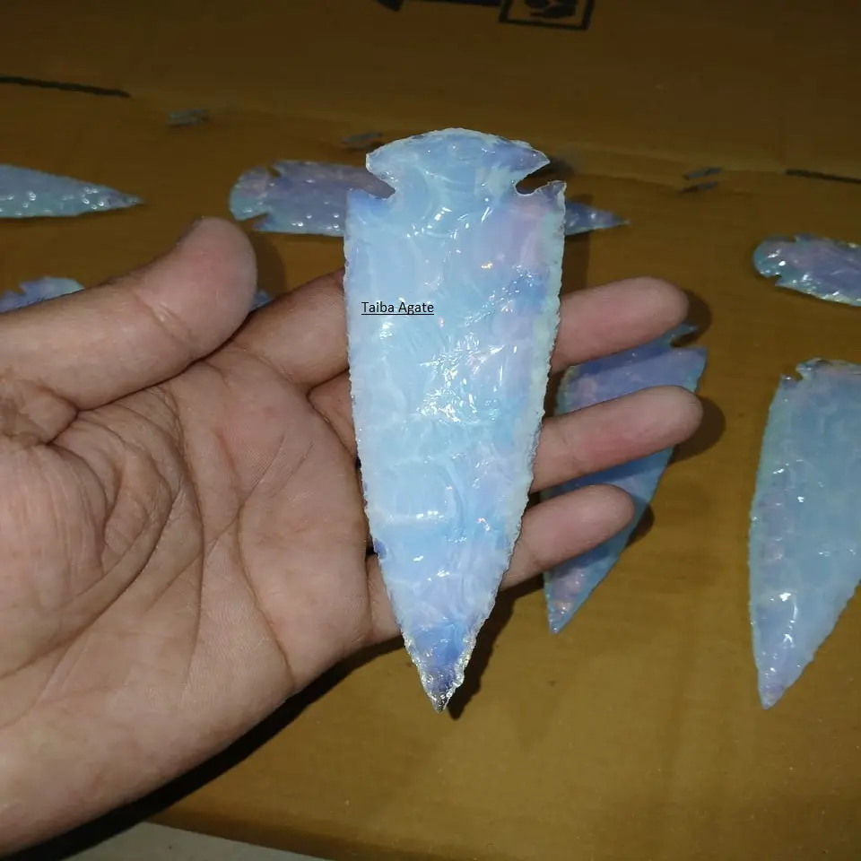 wholesale Opalite Arrowhead:gemstone arrowhead:crystal arrowhead :crystal healing stone:decoration:agate:crystal craft:handmade