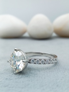 Custom Fancy Solitaire Engagement Wedding Party Ring VVS Diamond 100% Satisfaction Guaranteed 14k 18k Gold 925 Silver GIA - Product Image 4