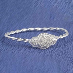 925 Sterling Silver Double <b>Wire</b> <b>Thin</b> Star-Shaped Burmese Bracelet Elegant and Stylish Jewelry - Product Image 1