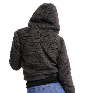Ropa de calle de alta calidad para mujer, bordado de lujo, Sherpa Fleece 500GSM, Sherpa en blanco de gran tamaño, sudaderas con capucha personalizadas para mujer para niñas - Product Image 4