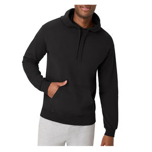 Sweats à capuche pour hommes en tissu molletonné polyester/coton délavé à l'acide, motif uni, col à capuche - Product Image 4