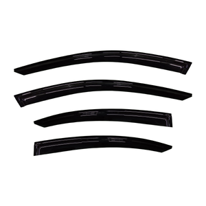 Déflecteurs de fenêtre de voiture Volvo S60 Slimline transparents noirs en acrylique GCS 4 pièces 2019-2025, installation avec ruban adhésif 3M - Product Image 1