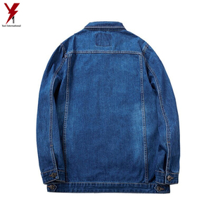 High Quality Men's Casual Denim Jacket Best Material with 2 Chest Pockets Blue <b>Light</b> Color New Design Reversible Streetwear - Product Image 2