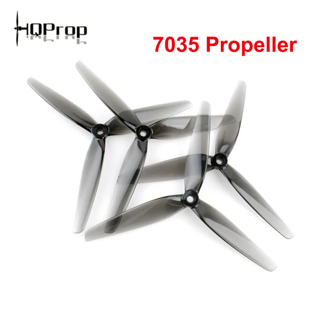 HQProp 7035 Propeller Dark Grey (2CW+2CCW) Nylon/Poly Carbonate 7 Inch Pitch 3.5 Blades 3 Freestyle Long Range FPV Drone