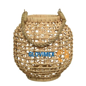 Ensemble de lanterne intérieure moderne Vietrustic lanterne en rotin de bambou lanternes suspendues tressées - Product Image 3