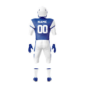 Maillot de football américain haut de gamme à manches courtes d'aspect professionnel avec ensemble assorti uniforme de football américain en polyester personnalisé - Product Image 4