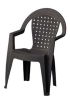 Chaise de salle à manger d'extérieur moderne, fabrication italienne, certifiée ISO9001 TUV, en plastique PP durable, résistante aux intempéries, idéale pour les parcs, les villas et les cours.