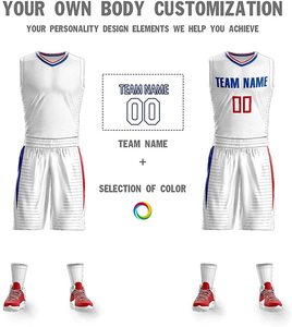 Uniforme de basket-ball Vêtements de sport pour hommes Haute qualité bas quantité minimale de commande Logo personnalisé Uniforme de basket-ball léger respirant - Product Image 3