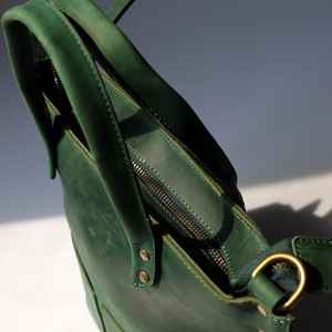 Sac fourre-tout de luxe en cuir véritable pour femmes meilleure qualité LTB-0035 avec logo personnalisé - Product Image 5