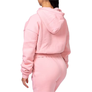 Chándal de lana de algodón para mujer, Jersey, chándal con estampado de color personalizado, conjuntos de chándal para mujer, servicio OEM - Product Image 4
