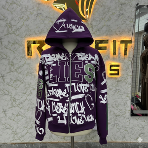 Sudadera con Capucha Azul Cielo con Cremallera, Diseño Popular, Buen Material, Estilo Desgastado, Chaqueta con Cremallera y Pedrería, Lavado Ácido, Sudadera de Forro Polar para Hombre, Estilo Urbano - Product Image 5