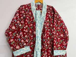 Vestido Kimono de Algodón Hecho a Mano, Ropa de Dormir de Verano, Estampado Floral, Hasta el Suelo, Bata de Dama de Honor, Cubierta de Playa, Vestidos Informales - Product Image 2