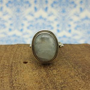 Anillo de Plata de Ley 925 hecho a mano, arcoíris bohemio, piedra lunar, diamante, joyería de boda hecha a mano de alta calidad para fiestas - Product Image 4