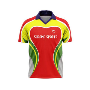 El mejor equipo de Cricket barato 100% poliéster logotipo personalizado completo sublimado de secado rápido deportes Jersey Polos - Product Image 3