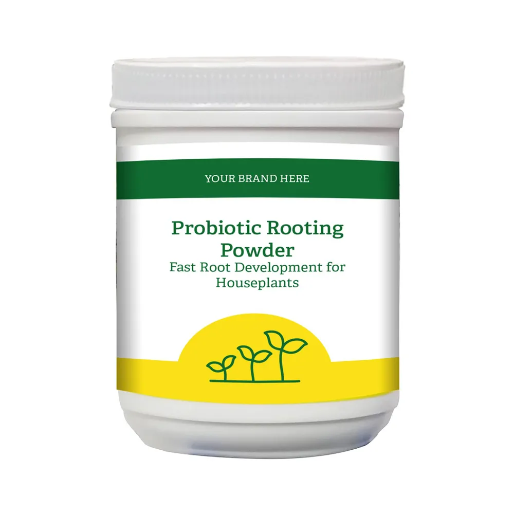 Private Label Probiotic Rooting Powder Fast Root Development for Houseplants and Transplants Made in USA with Custom Packaging